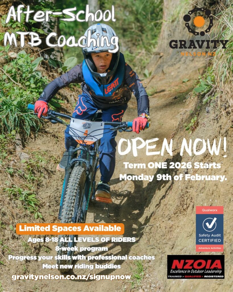 Kids MTB Coaching Term One 2026 Nelson New Zealand