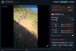 Ghost overlay comparison showing two MTB riders superimposed with adjustable opacity