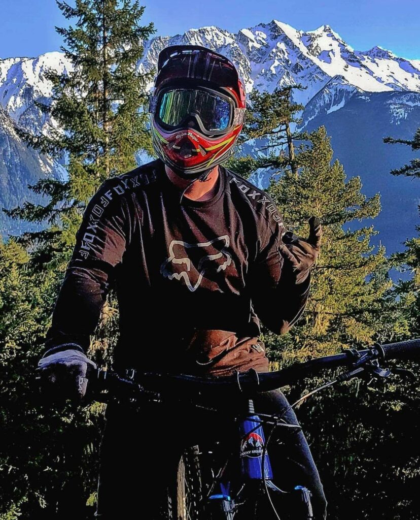 A photo of new mountain bike coach Alex.